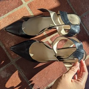 Nine west black pointed heels